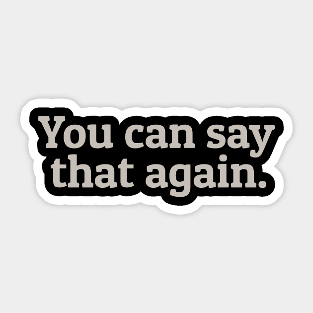 You Can Say That Again Sticker by calebfaires